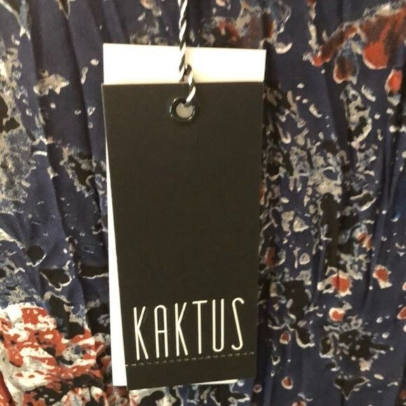 Kaktus Navy Abstract Long-Sleeve Sheath Dress XLarge - Picture 6 of 7